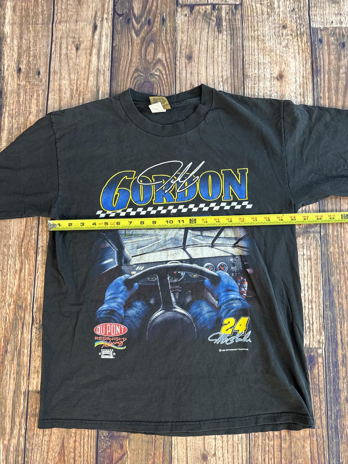Vintage Jeff Gordon Dupont NASCAR Nutmeg Mills T-Shirt Black Size Large