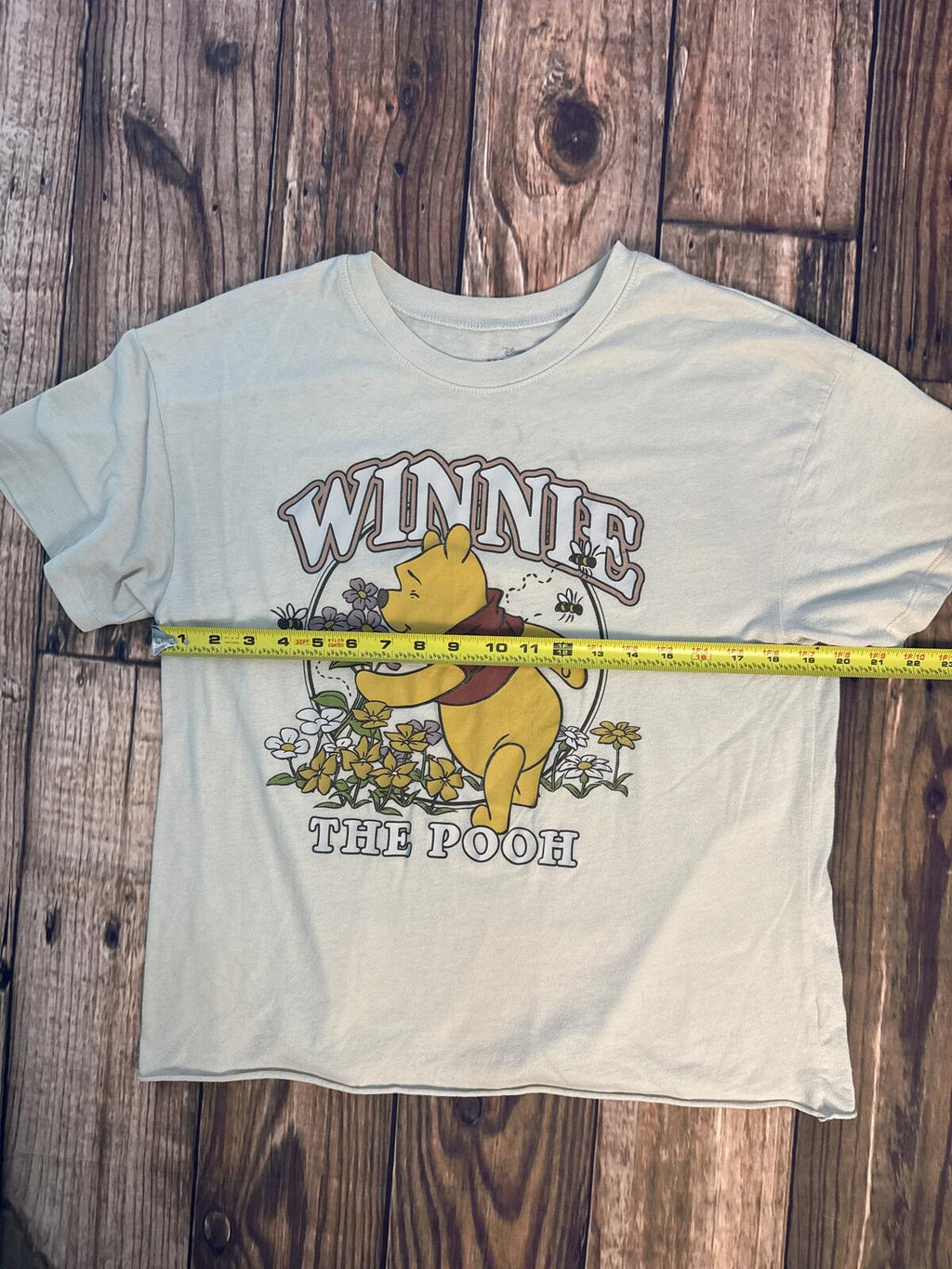 Disney Winnie The Pooh Graphic T Shirt Womens XL Beige Floral Tee