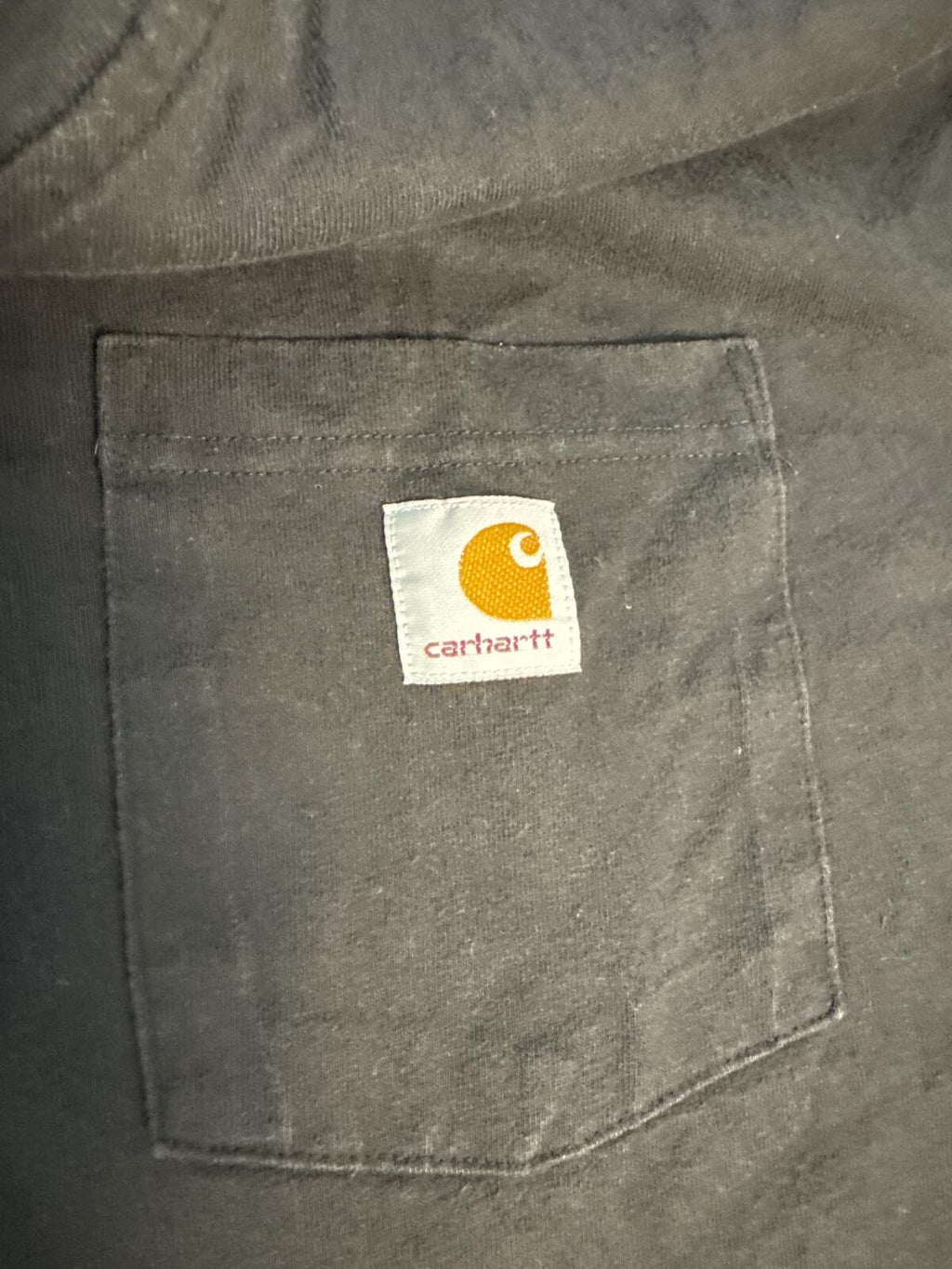 Carhartt Original Fit Pocket Henley Shirt Mens 2XL Tall Black Long Sleeve