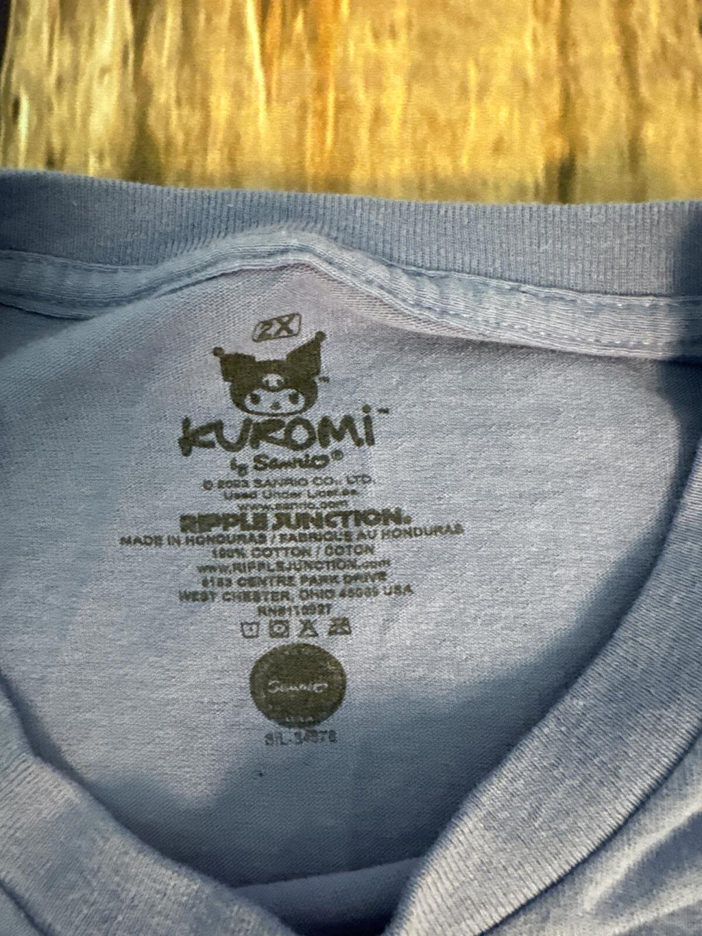 Sanrio Kuromi Graphic T Shirt Womens 2X Purple Kawaii Anime Y2K