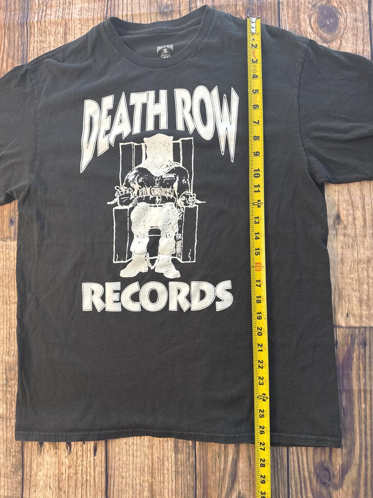 Death Row Records Graphic T-Shirt Large Black