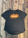 Nickelodeon Splat Logo Graphic Tee Youth XL Black Orange Retro TV S