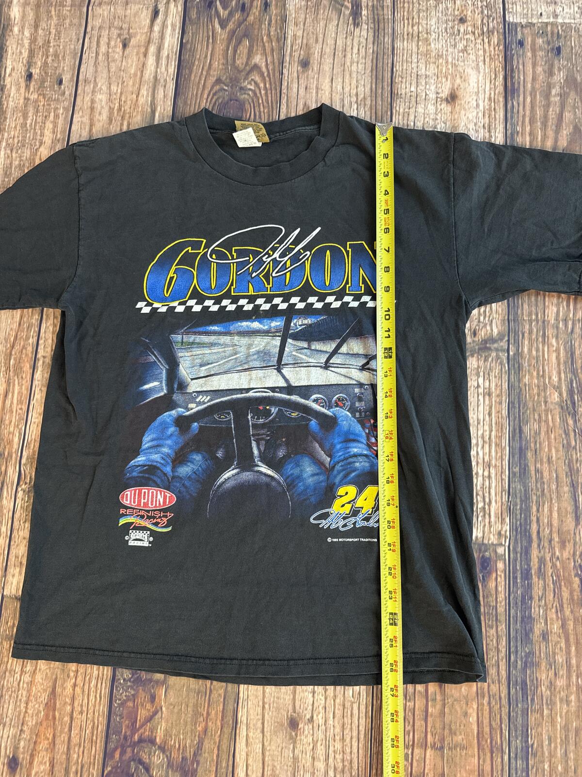 Vintage Jeff Gordon Dupont NASCAR Nutmeg Mills T-Shirt Black Size Large