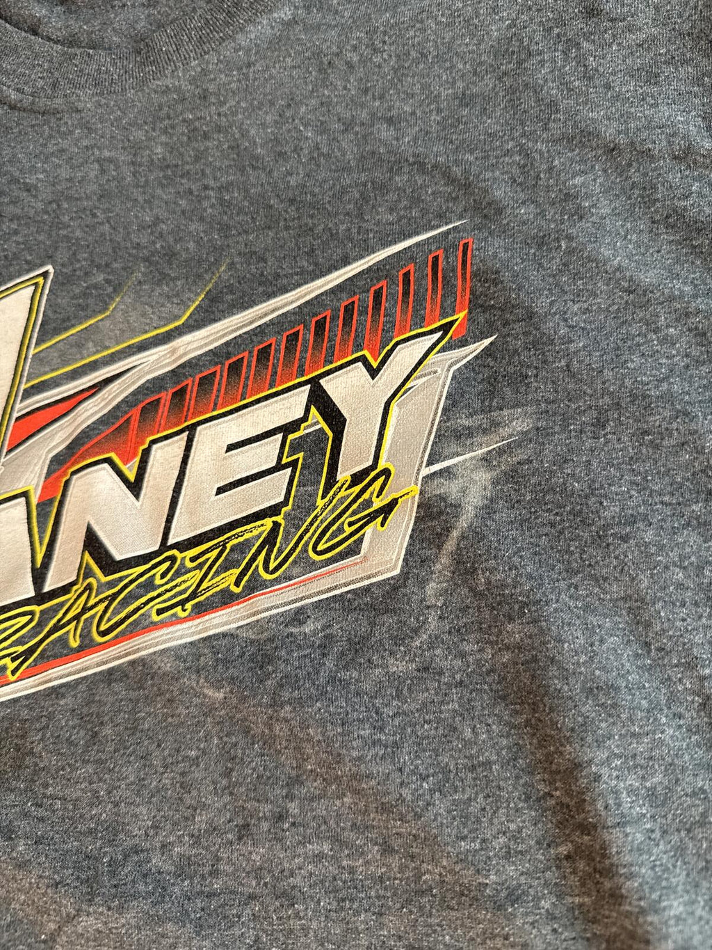 Dalton Chaney 99 Racing Graphic T-Shirt Gray Large NASCAR Style Tee