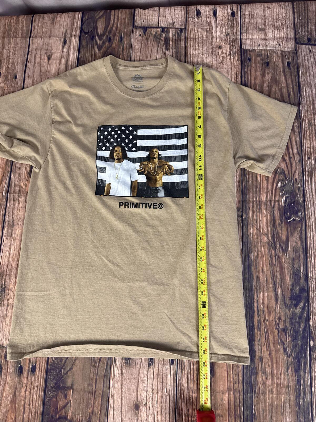 Outkast x Primitive Graphic T-Shirt Tan Large Hip Hop Streetwear Tee