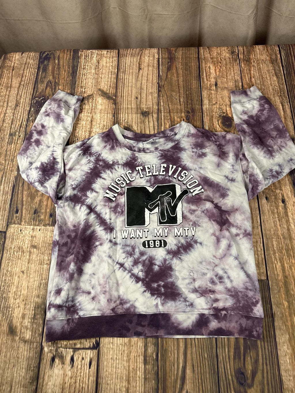 MTV I Want My MTV Tie Dye Crewneck Sweatshirt