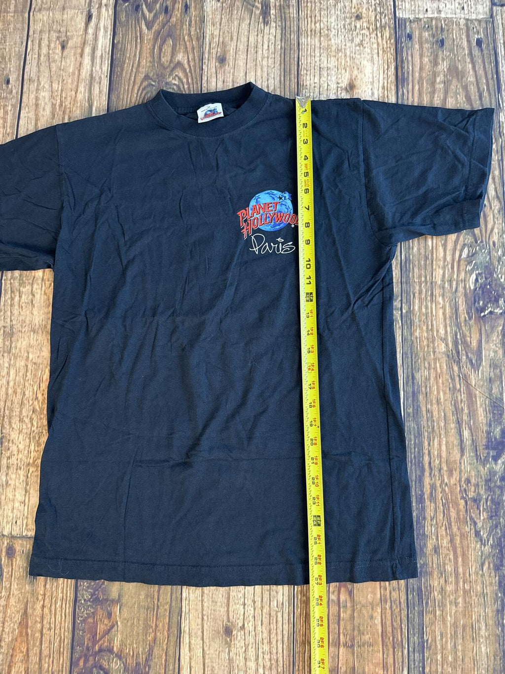 Planet Hollywood Paris Graphic T Shirt Navy Blue Size M Short Sleeve Crew Neck