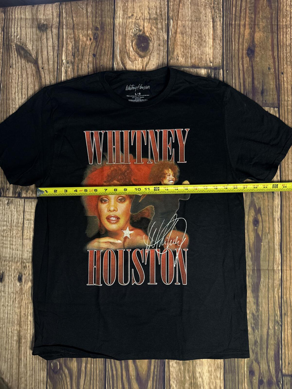 Whitney Houston Graphic T Shirt Large Black Official Licensed Music Tee