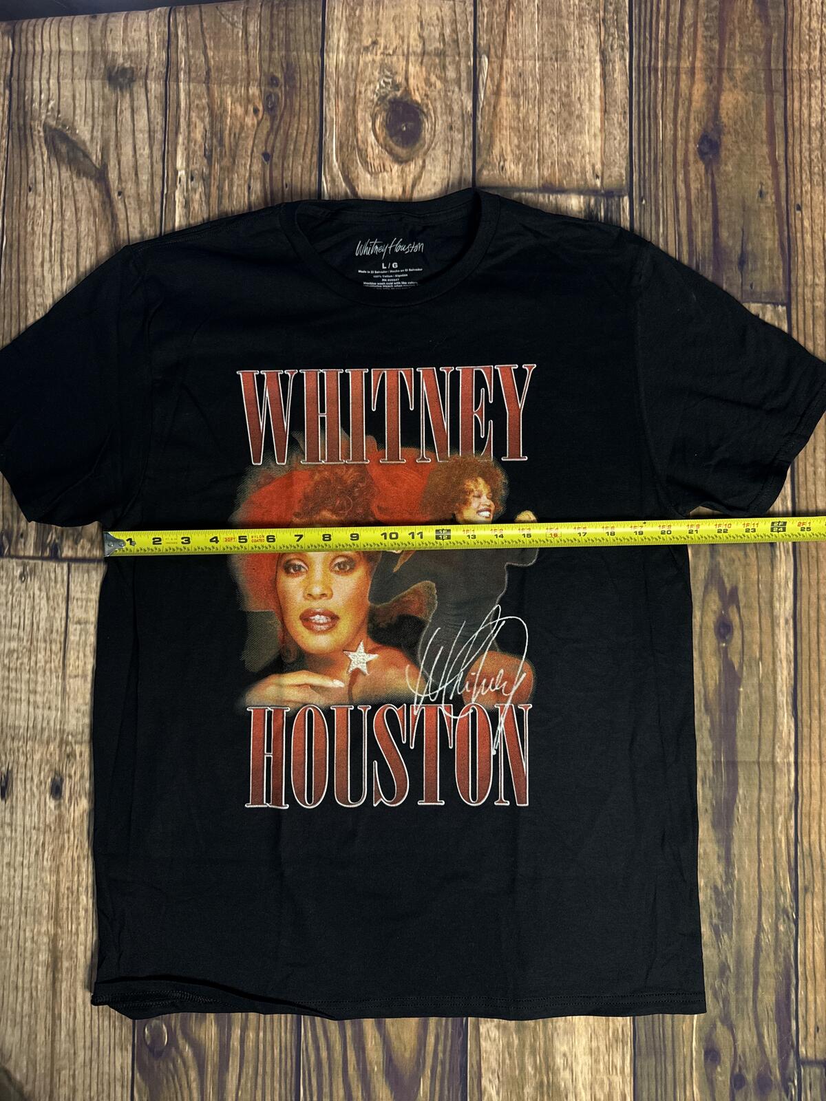 Whitney Houston Graphic T Shirt Large Black Official Licensed Music Tee