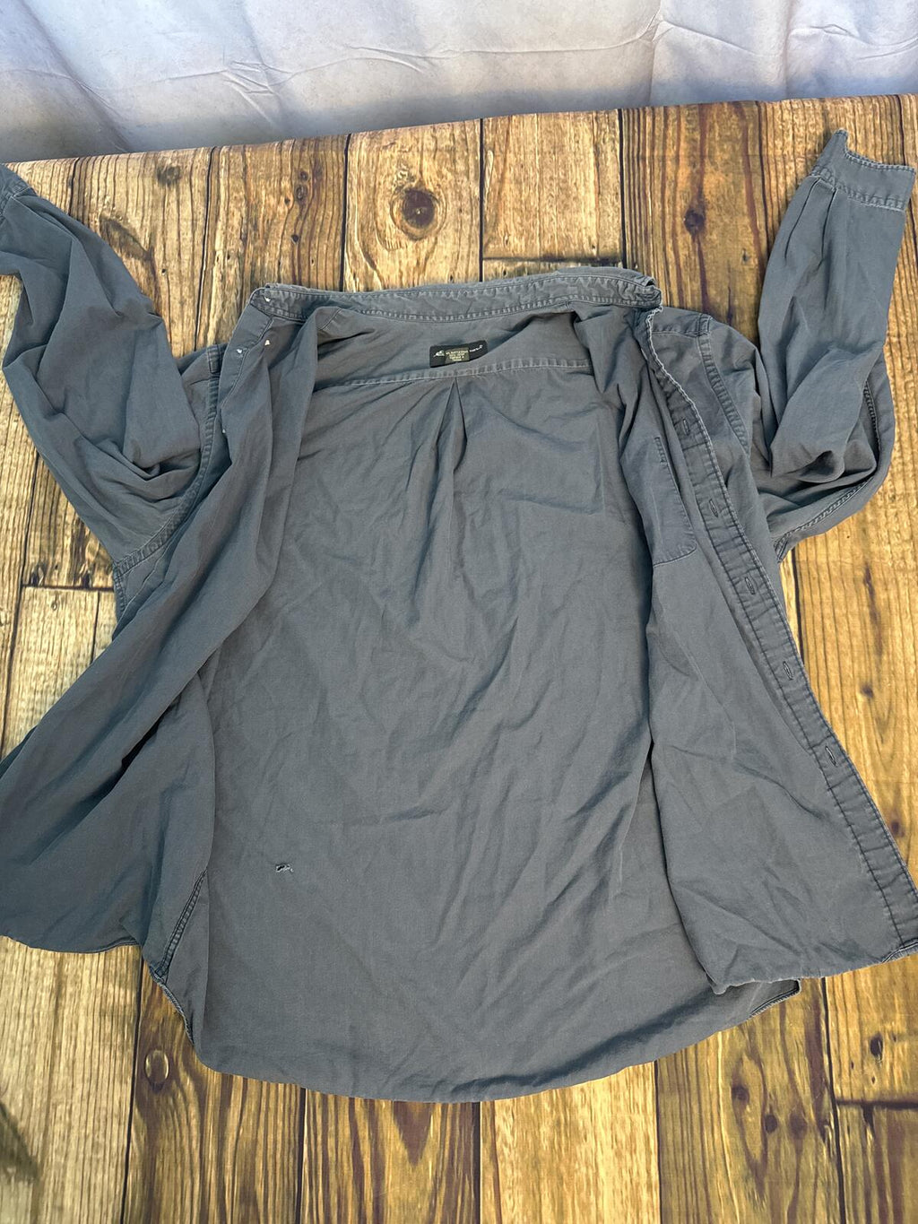Eddie Bauer Button Down Shirt Mens Large Blue Cotton Long Sleeve
