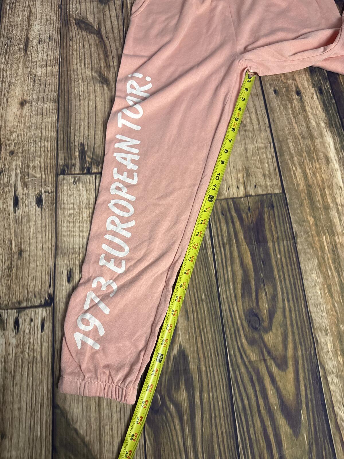 Rolling Stones Matching Lounge Set Womens Large Pink Graphic Top Jogger Pants