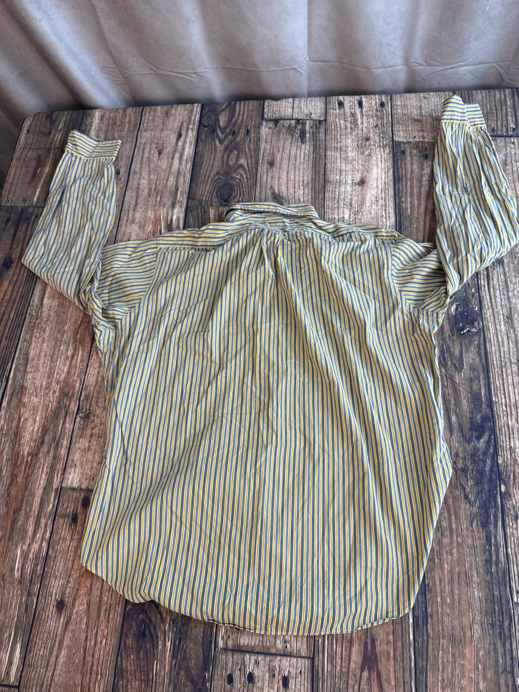 Polo Ralph Lauren Classic Fit Striped Button Up Shirt Men’s XL Yellow Blue