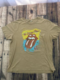 Rolling Stones Tongue Logo Graphic T Shirt Mens XXL Brown Band Tee