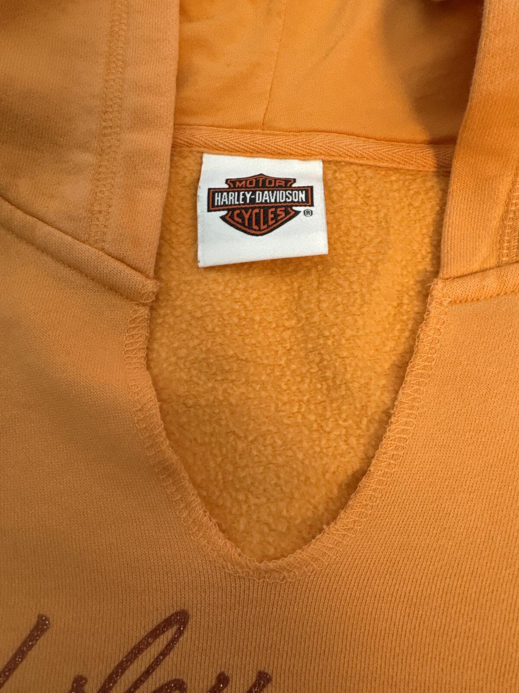 2008 Harley Davidson Womens Orange Hoodie Erie PA Motorcycle Sweatshirt