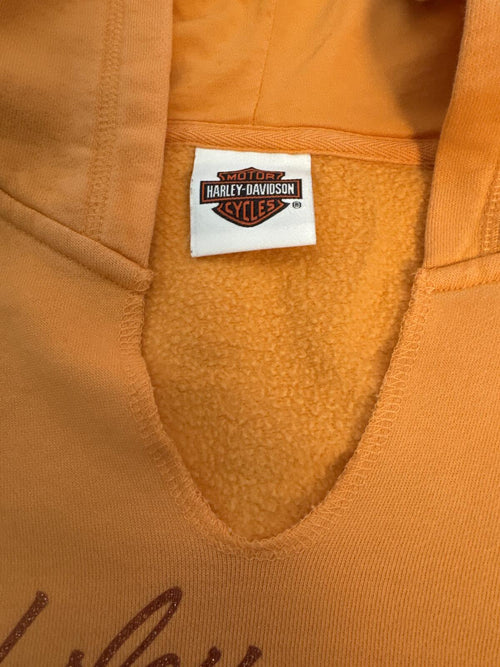2008 Harley Davidson Womens Orange Hoodie Erie PA Motorcycle Sweatshirt