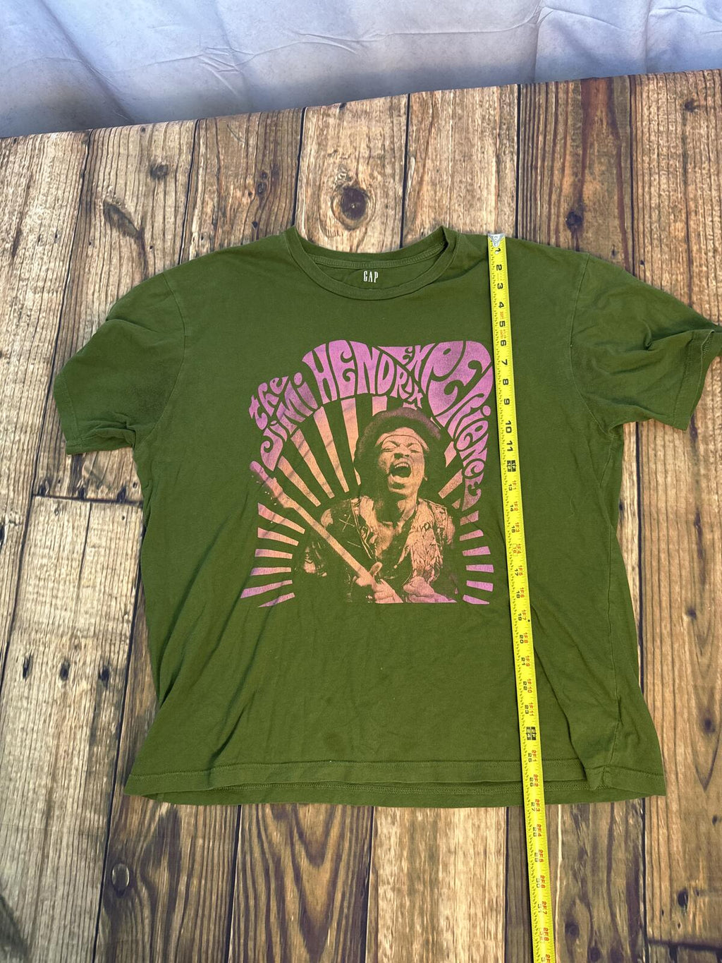 Jimi Hendrix Experience Graphic T Shirt Mens XL Green Band Tee