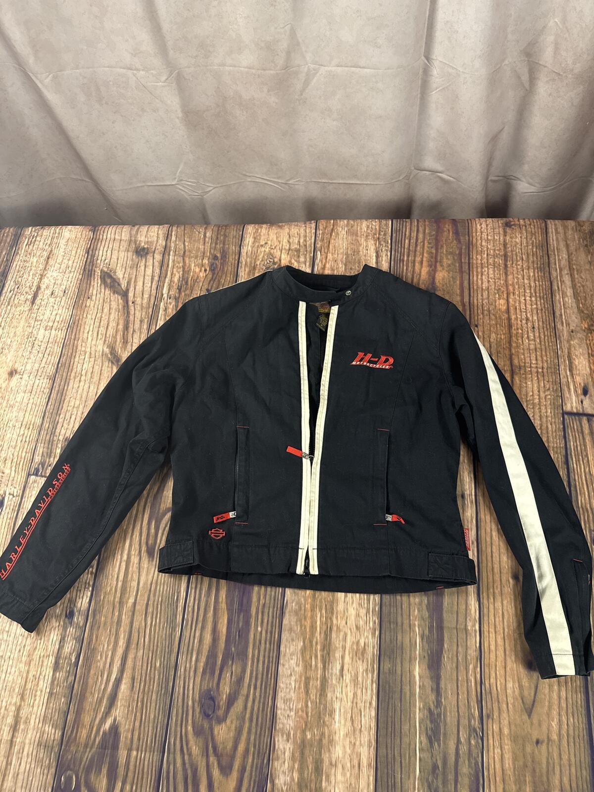 Vintage 2003 Harley Davidson Womens Riding Jacket Medium Black Motorcycle Jacket