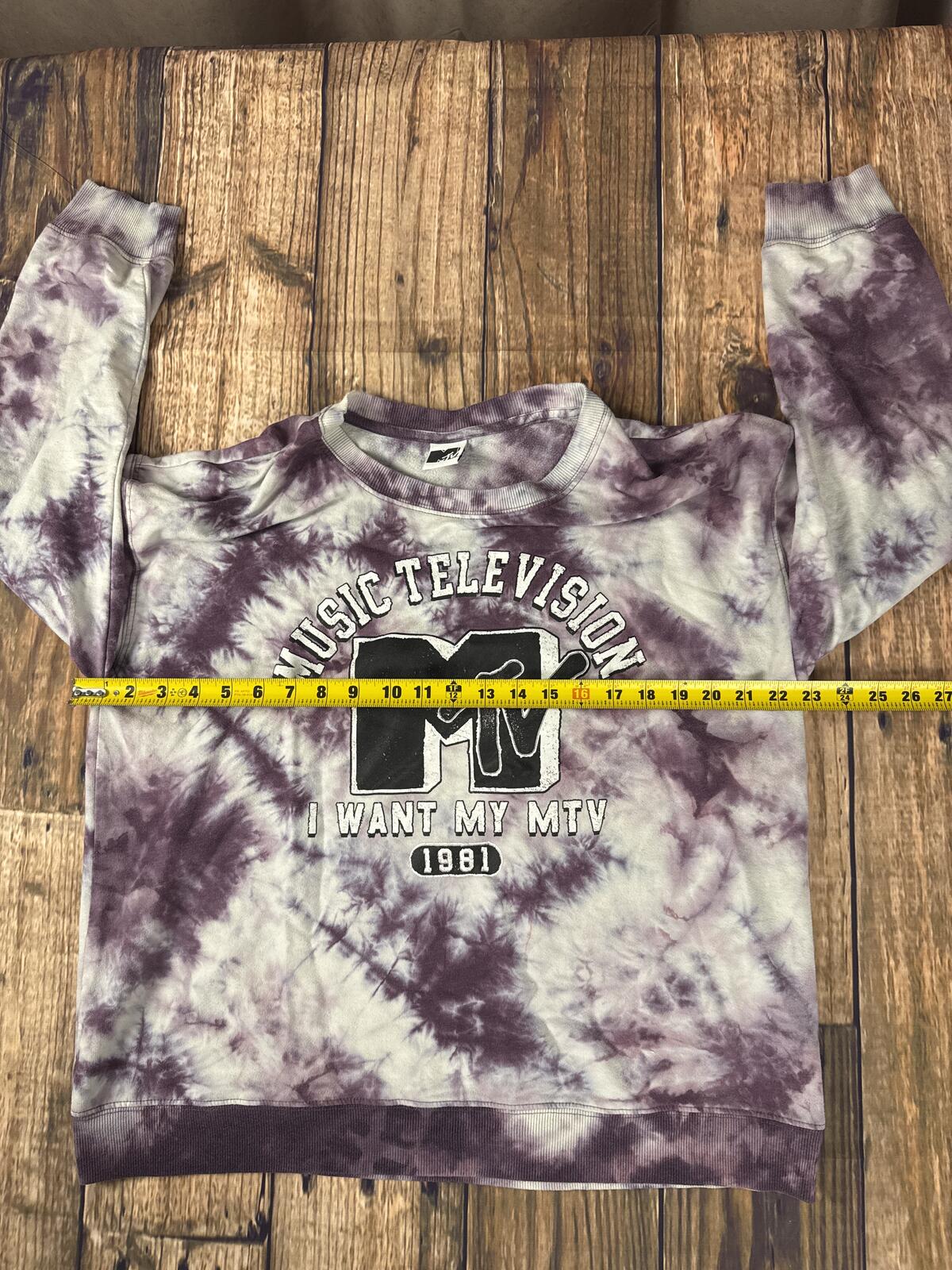 MTV I Want My MTV Tie Dye Crewneck Sweatshirt