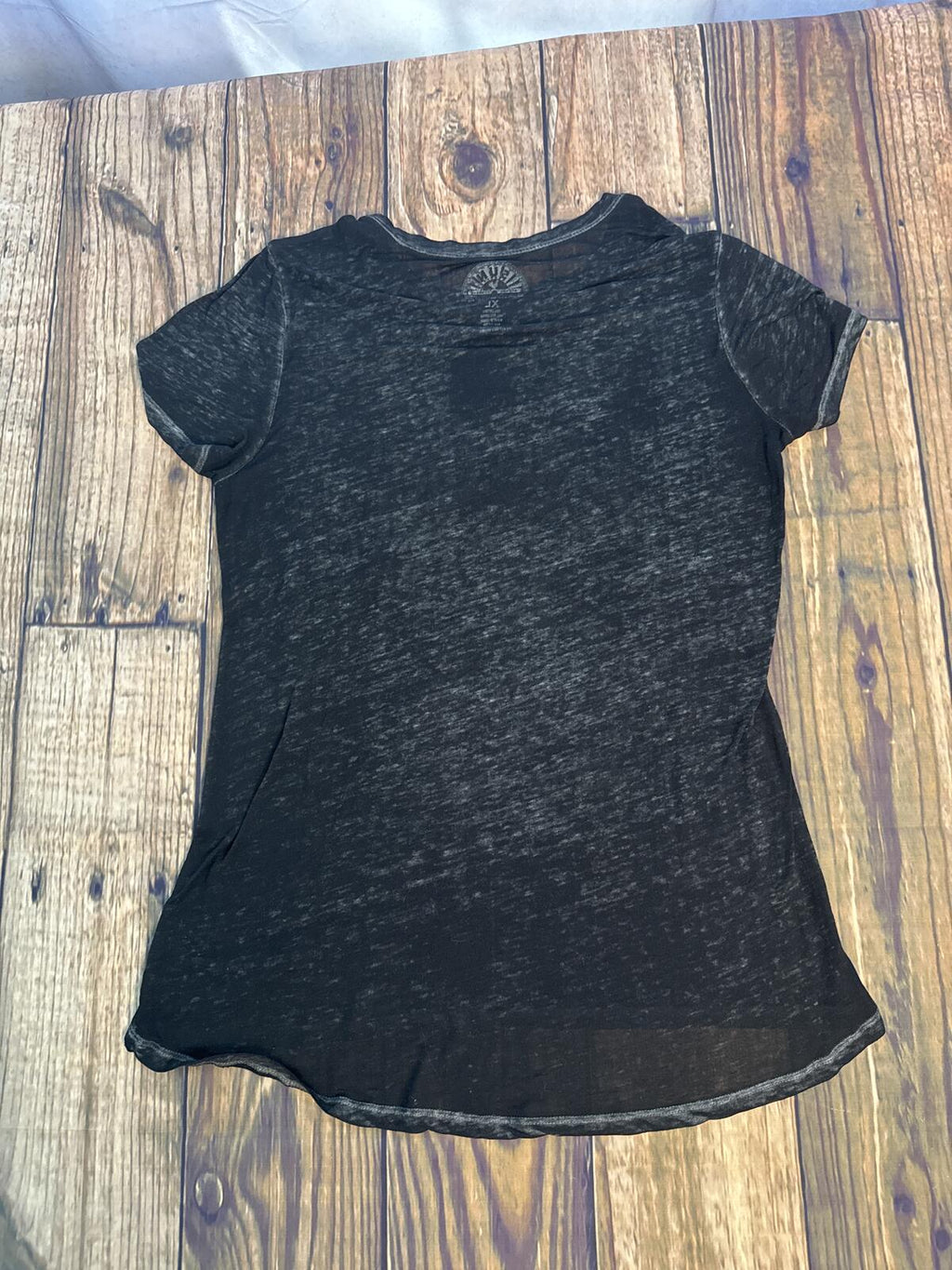 Johnny Cash Sun Records Burnout Graphic T Shirt Womens XL Black