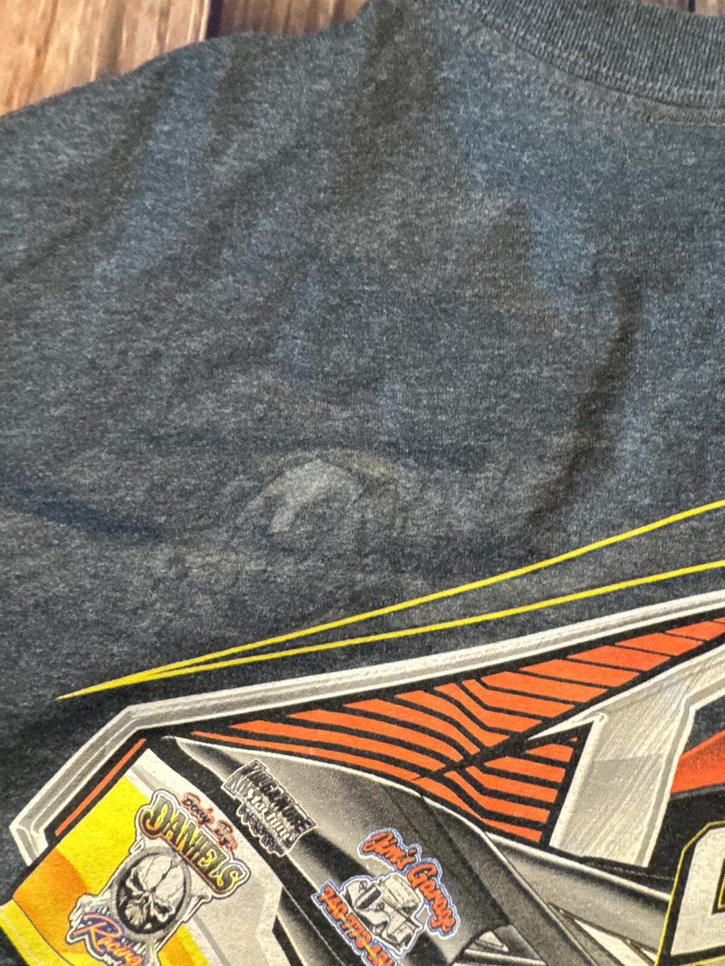 Dalton Chaney 99 Racing Graphic T-Shirt Gray Large NASCAR Style Tee