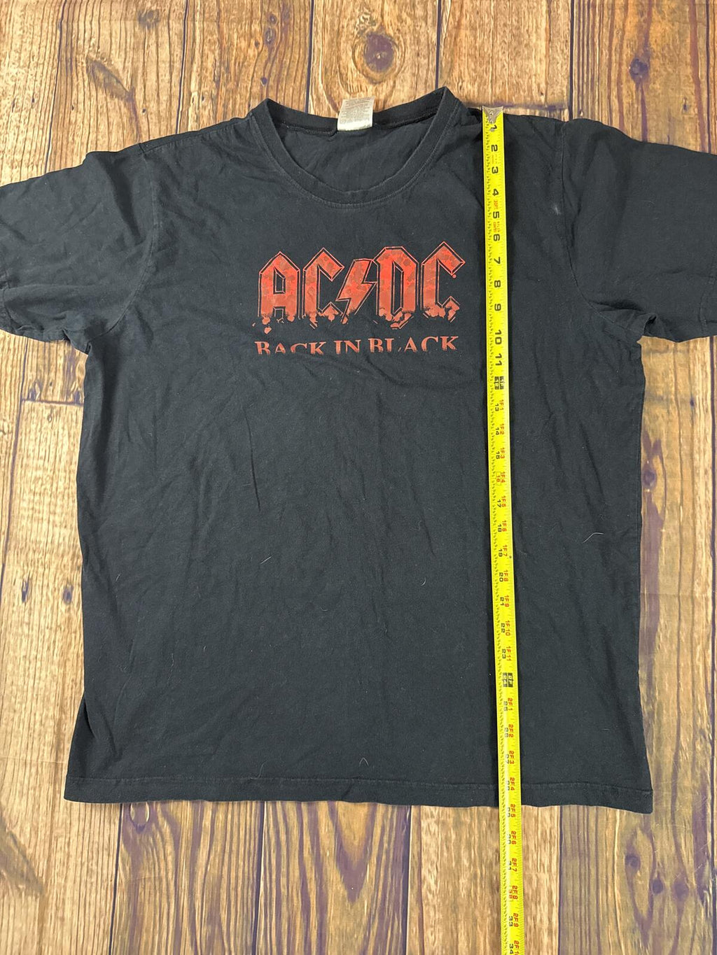 AC DC Back In Black Graphic T Shirt Black Rockware Band Tee