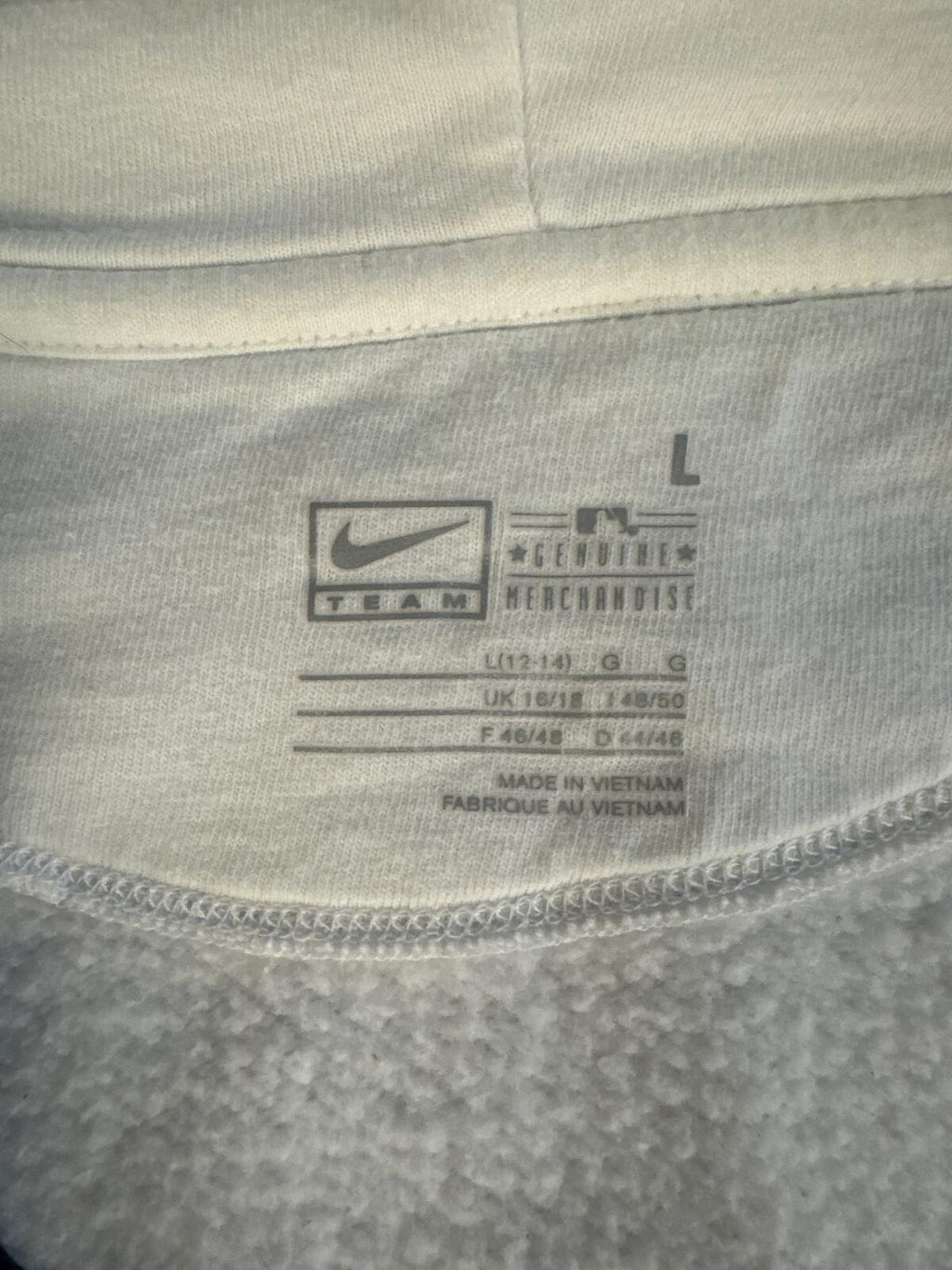 Nike Team New York Yankees Full Zip Hoodie Cream Large MLB