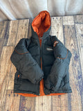 Harley-Davidson Racing Puffer Jacket Black Orange Youth XL 14/16 H