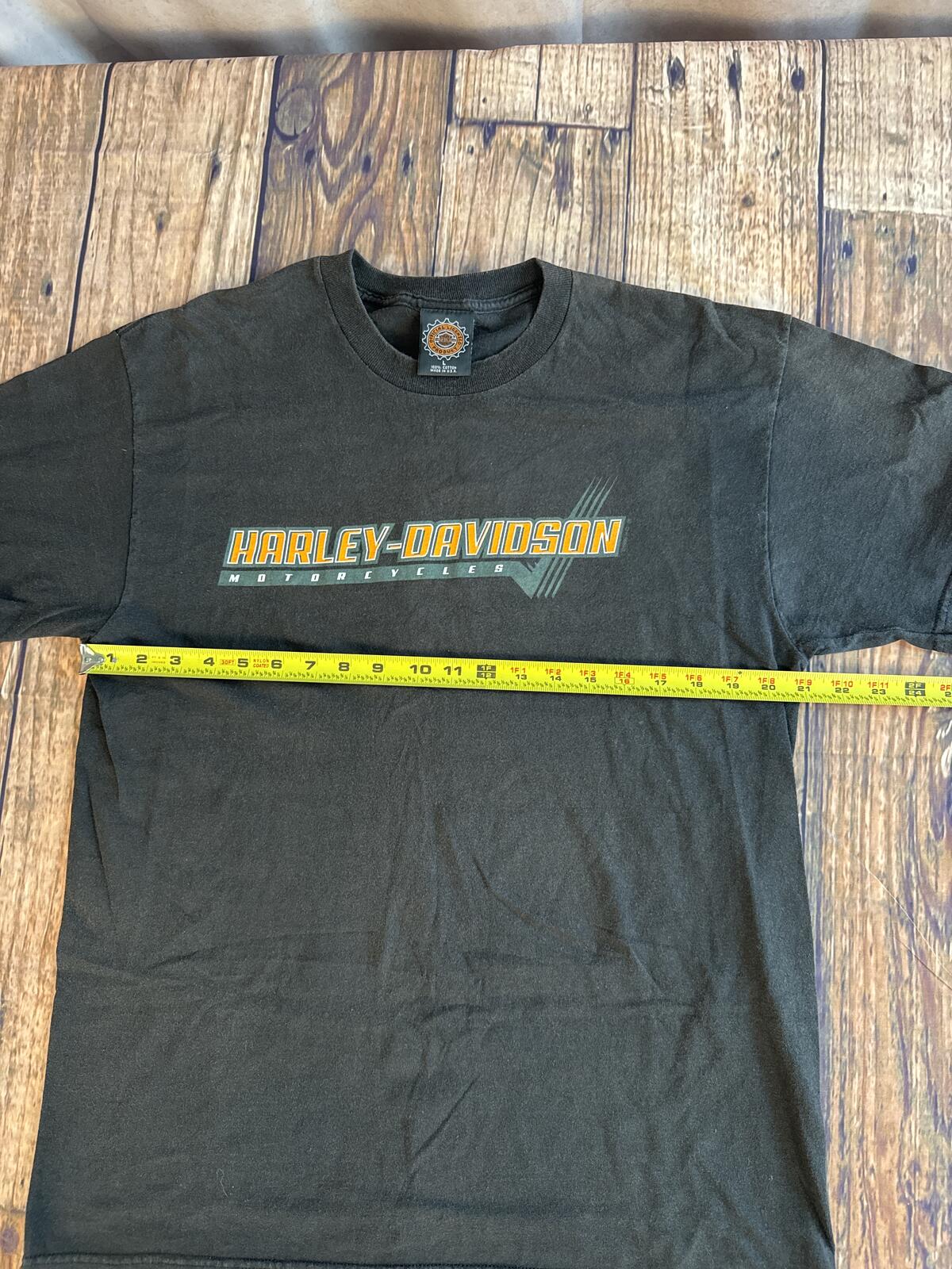 Harley-Davidson Motorcycles Black Graphic T-Shirt Made in USA Size Large