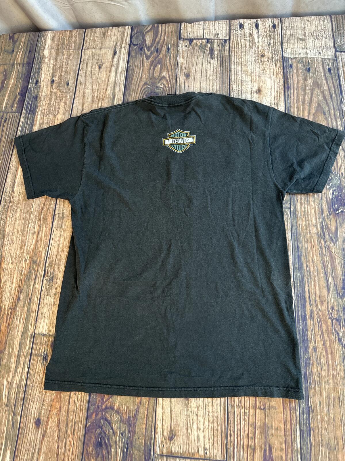 Harley-Davidson Motorcycles Black Graphic T-Shirt Made in USA Size Large