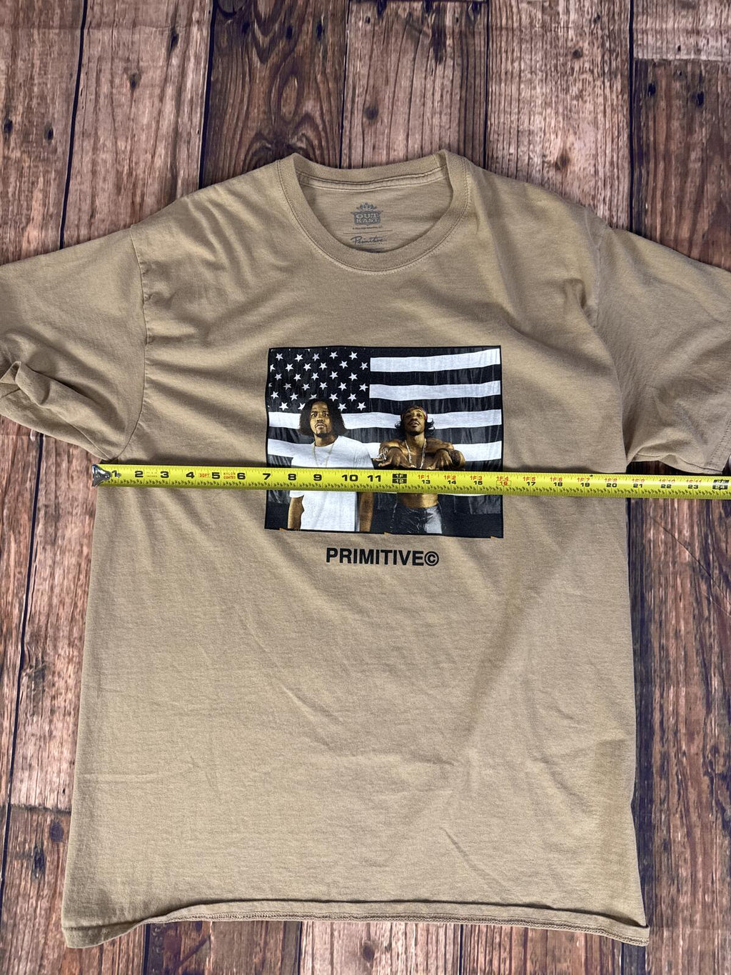 Outkast x Primitive Graphic T-Shirt Tan Large Hip Hop Streetwear Tee