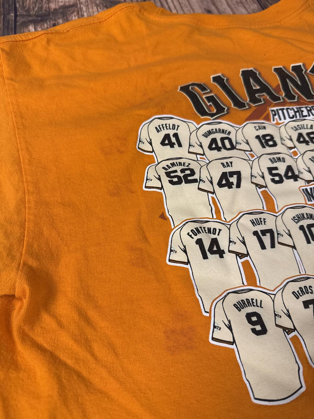 San Francisco Giants 2010 World Series Champions Roster T-Shirt