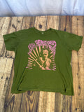 Jimi Hendrix Experience Graphic T Shirt Mens XL Green Band Tee