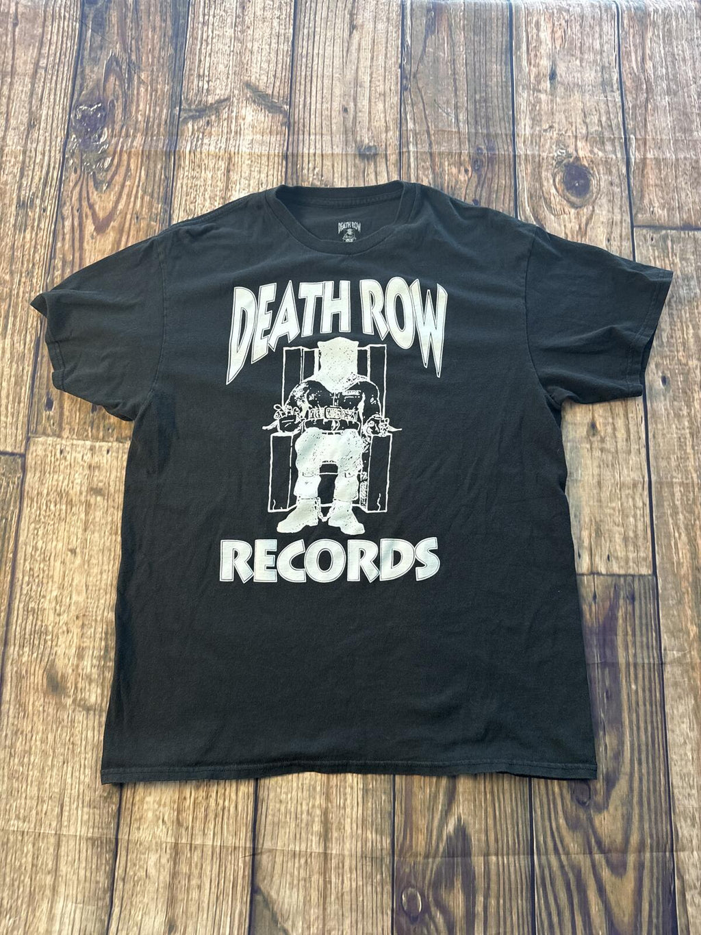 Death Row Records Graphic T-Shirt Large Black