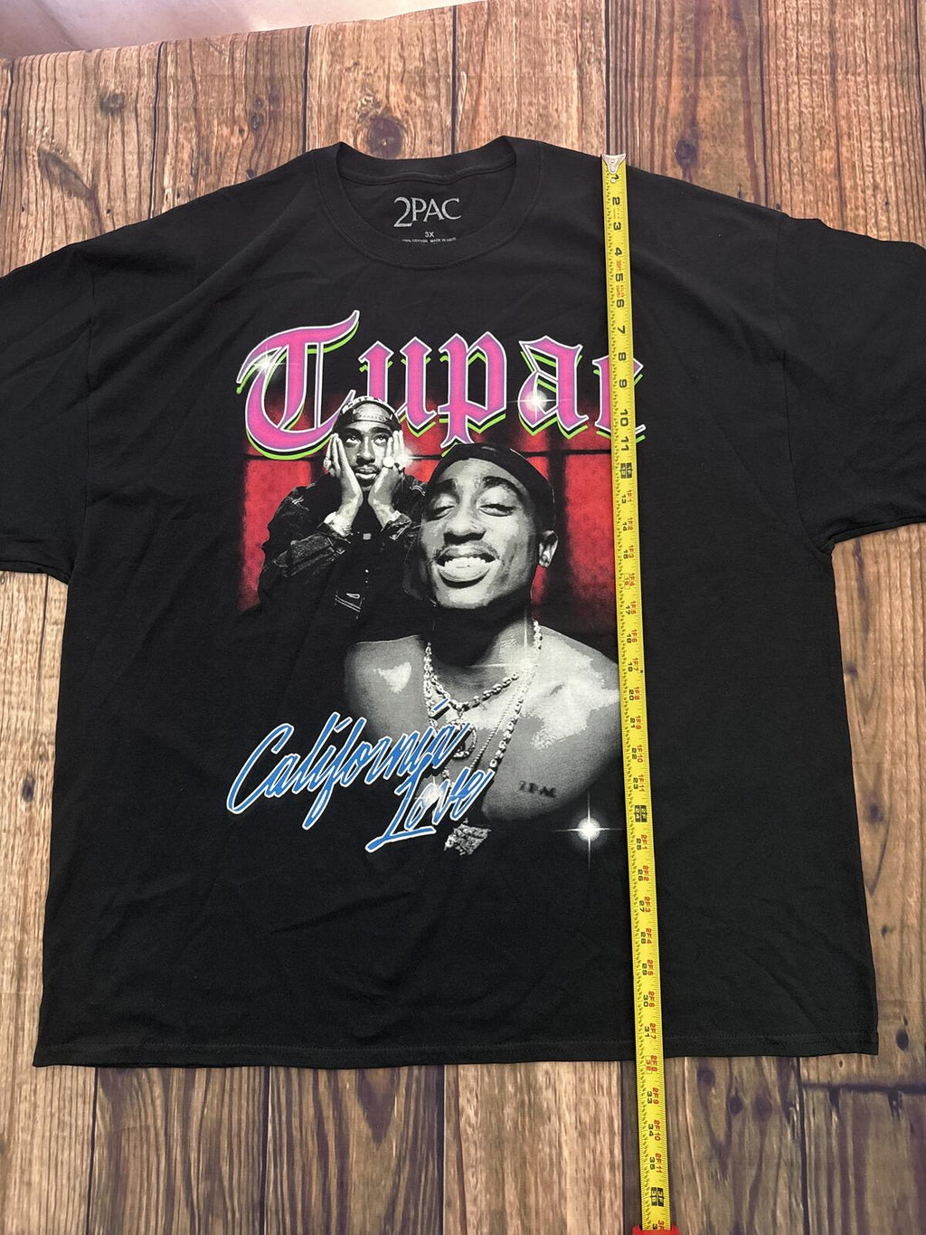 2Pac California Love Graphic T Shirt Mens 3X Black Rap Hip Hop Tee