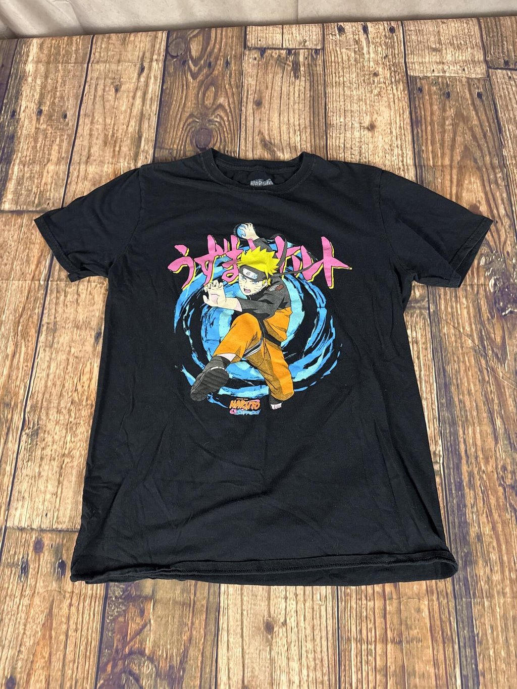 Naruto Shippuden Graphic Anime T Shirt Black Medium