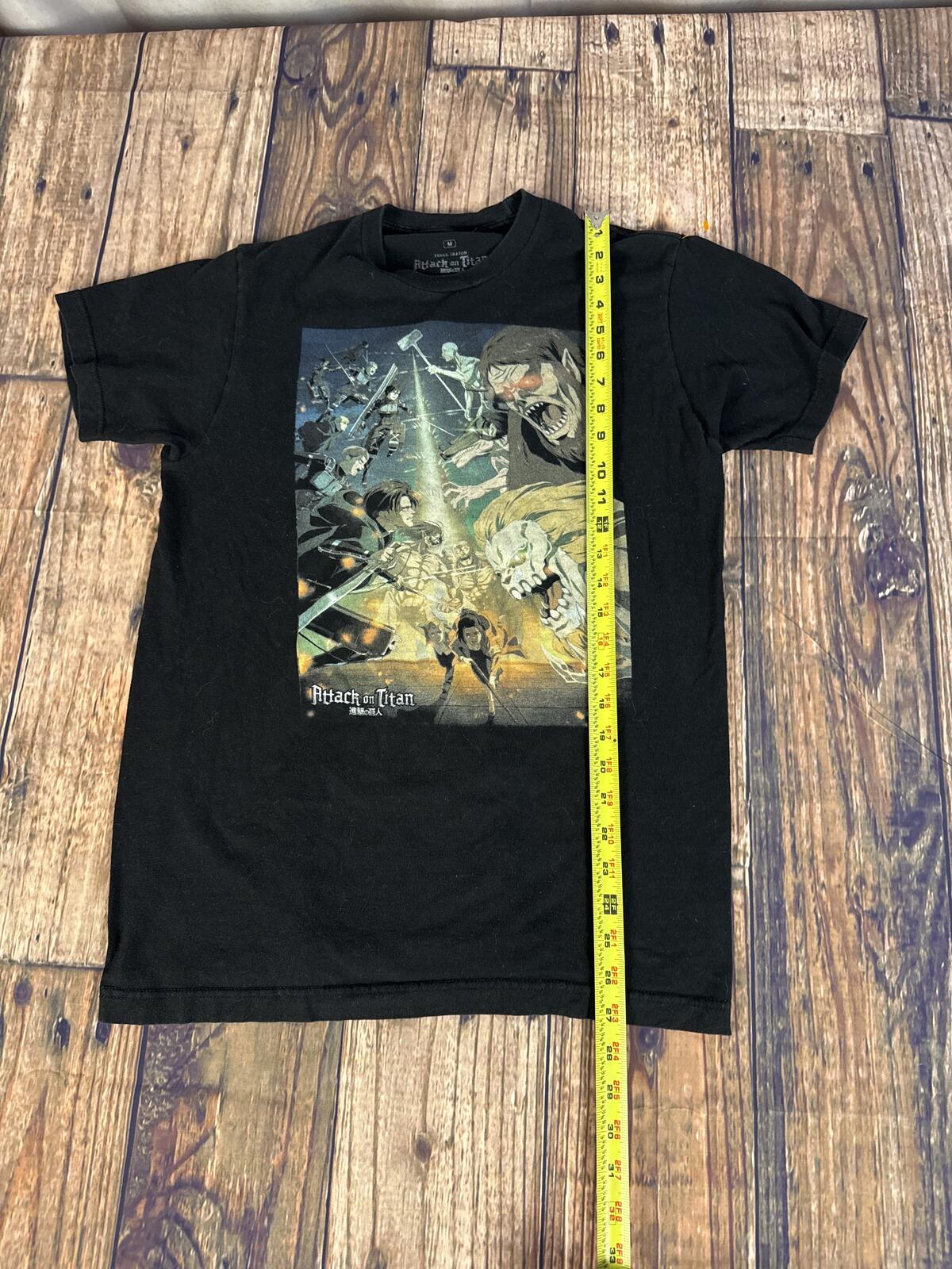 Attack on Titan Anime Graphic T Shirt Black Short Sleeve
