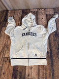 Nike Team New York Yankees Full Zip Hoodie Cream Large MLB