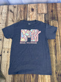 MTV Music Television Logo Graphic T Shirt Mens Medium Gray Retro TV Tee