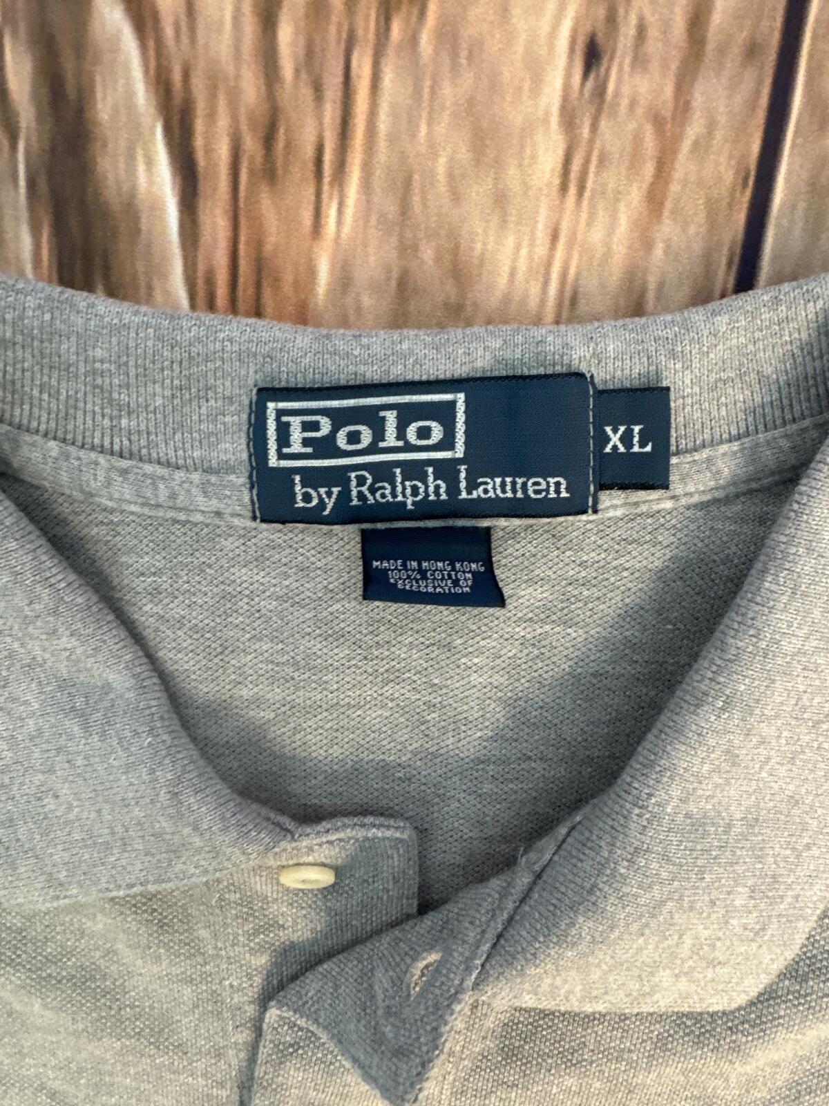 Polo Ralph Lauren Long Sleeve Polo Shirt Mens XL Gray Pony Logo