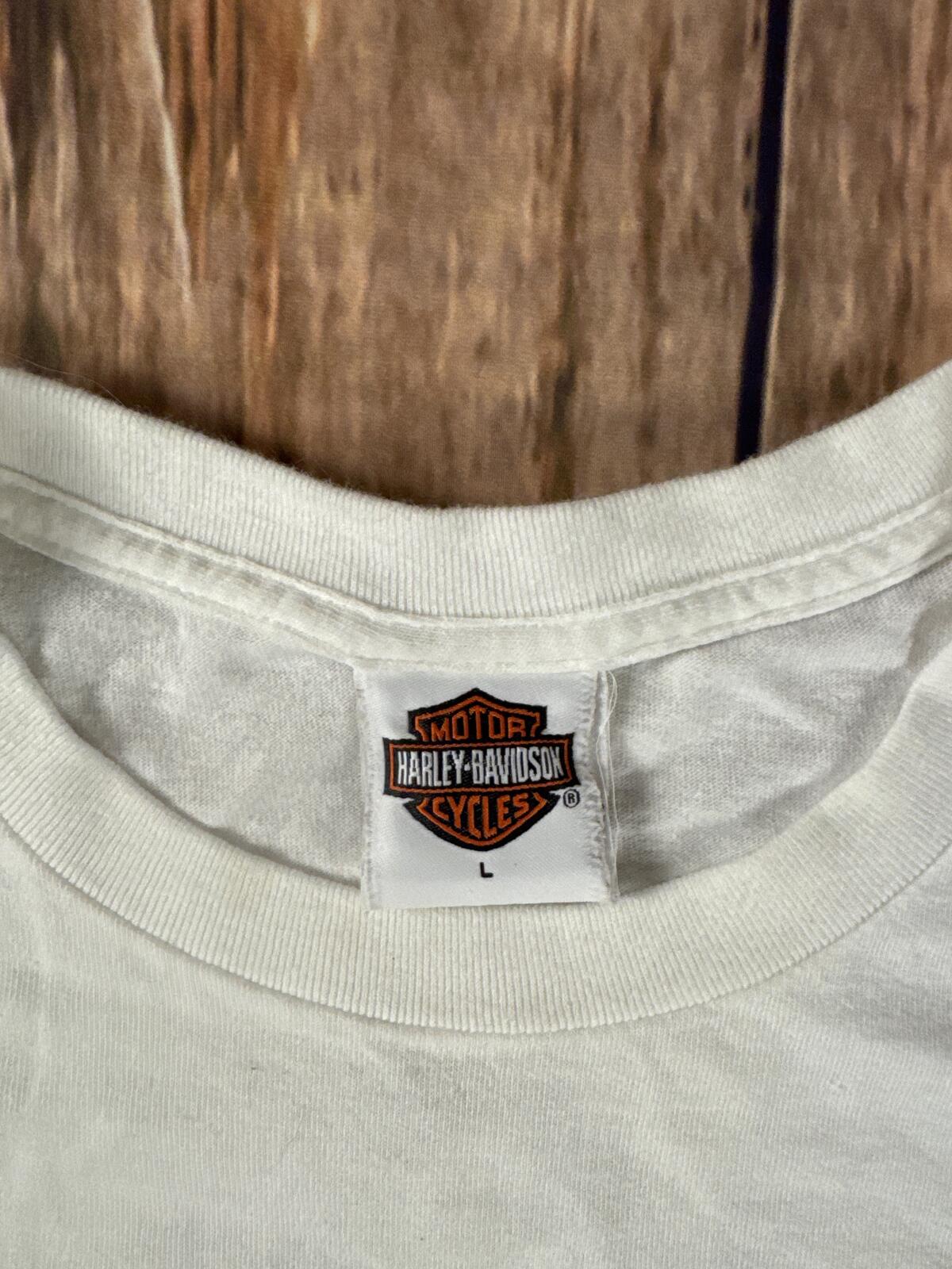 Harley Davidson Grand Cayman Dealer T Shirt Large White Made In USA