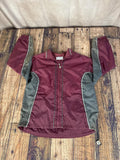 Vintage Wilson Windbreaker Jacket Burgundy Gray Full Zip Medium