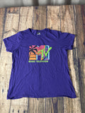 MTV Music Television Graphic T-Shirt Purple Retro Logo Tee