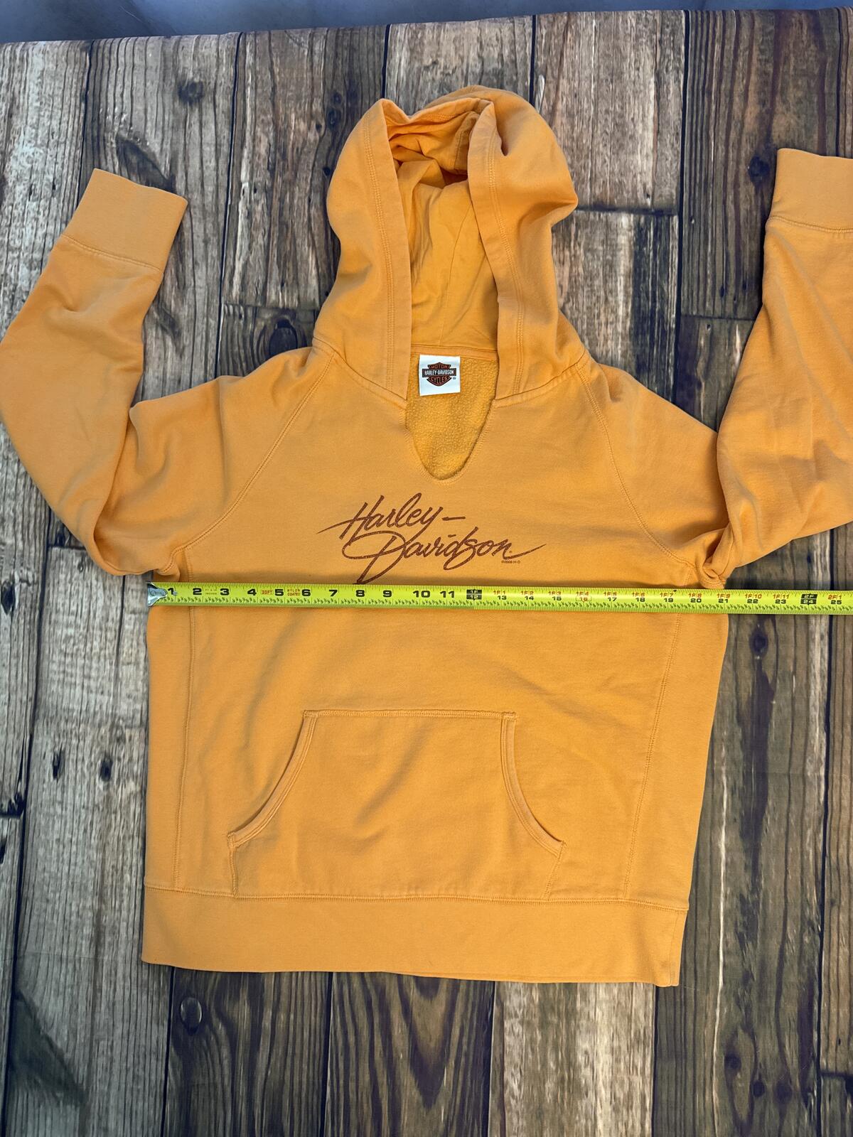 2008 Harley Davidson Womens Orange Hoodie Erie PA Motorcycle Sweatshirt