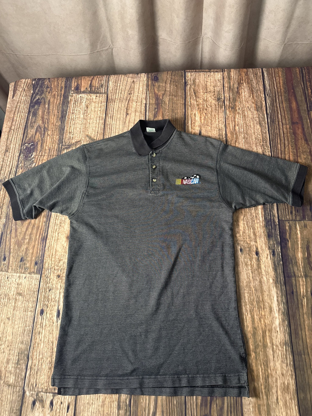 NASCAR Embroidered Polo Shirt Gray XL