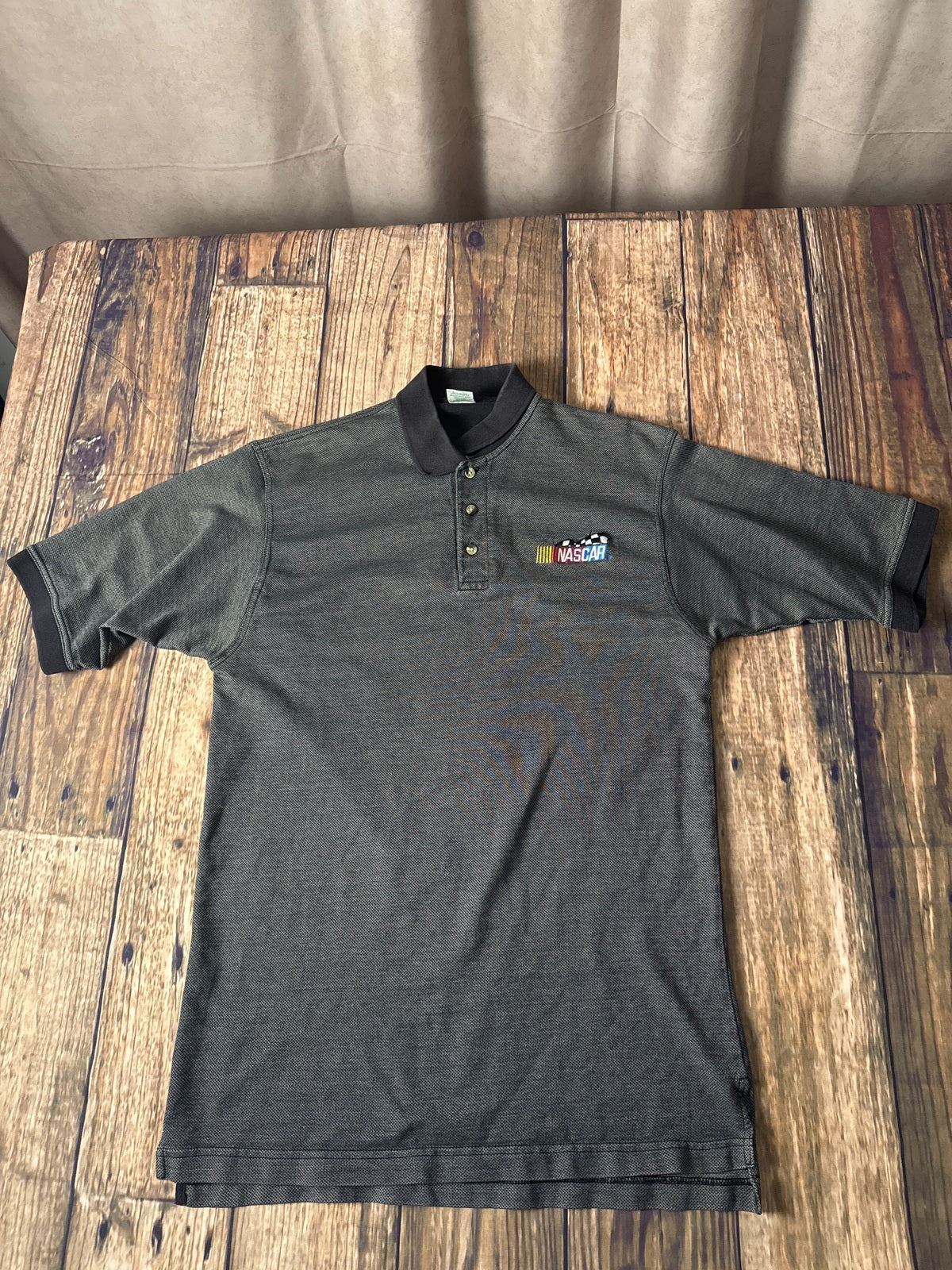 NASCAR Embroidered Polo Shirt Gray XL