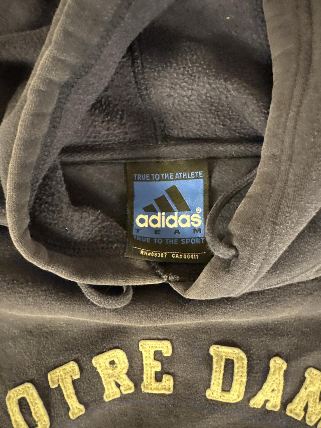 Adidas Notre Dame Fighting Irish Hoodie Large Navy Pullover Sweatshirt