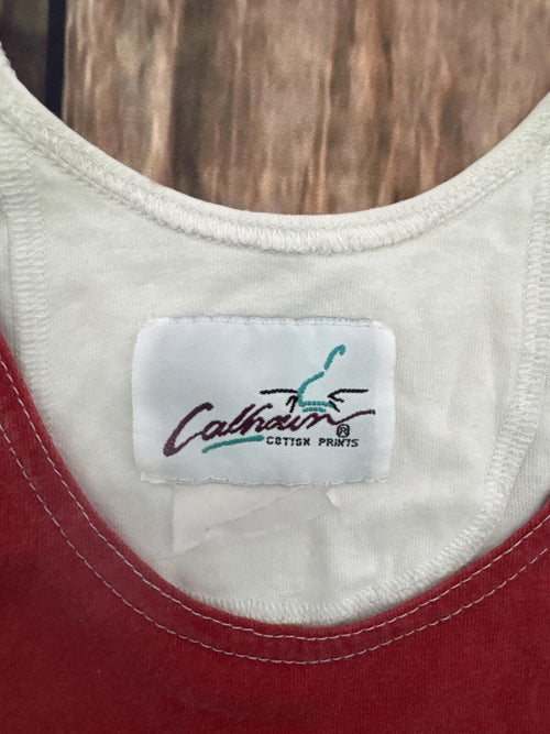 Budweiser King of Beers Tank Top Red White 2002 Graphic Shirt